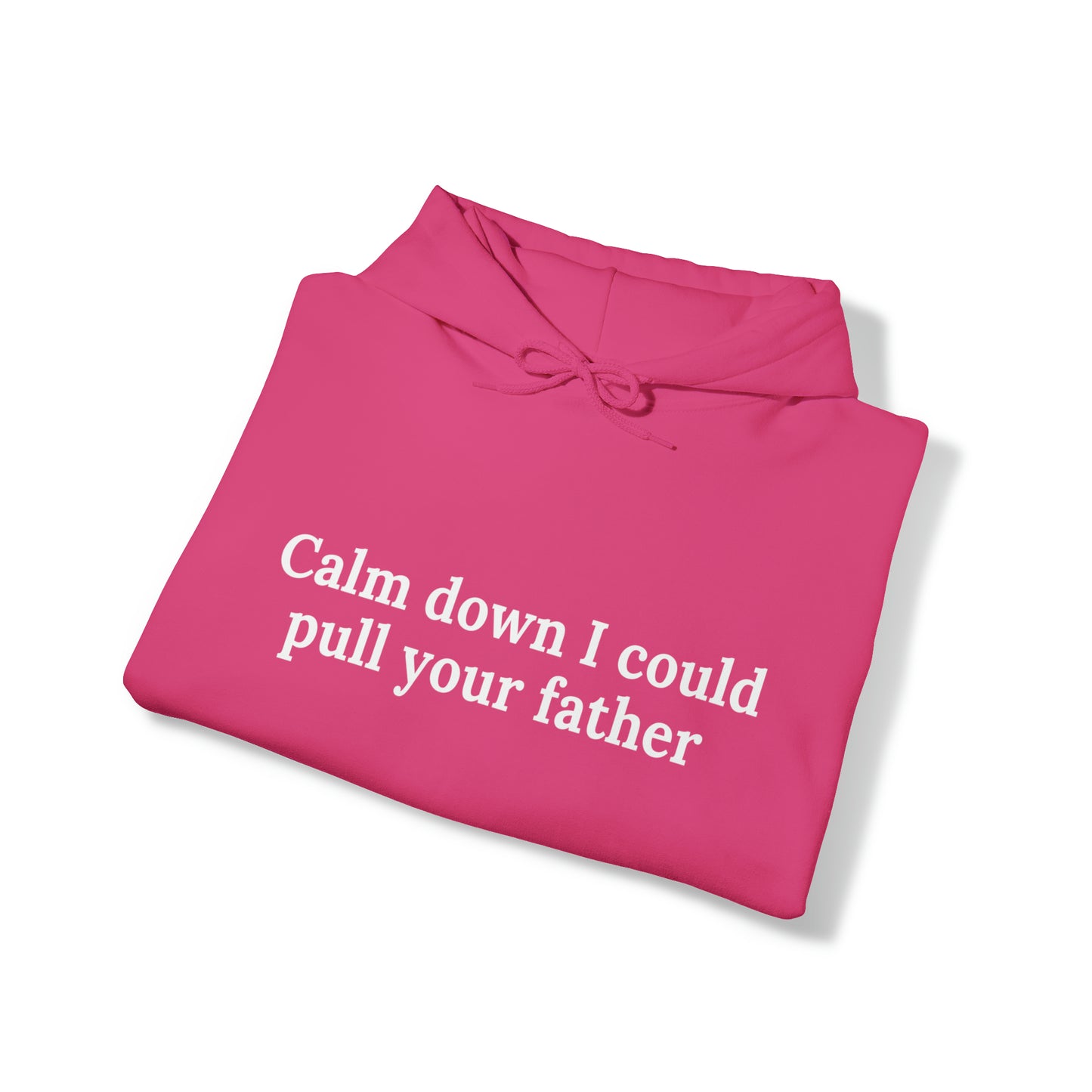 Calm down I could pull your father | Hooded Sweatshirt