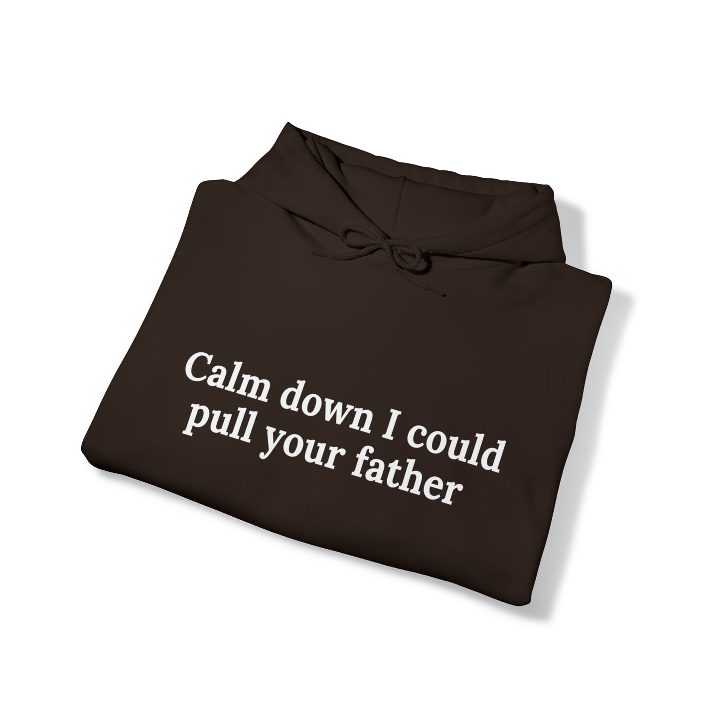 Calm down I could pull your father | Hooded Sweatshirt